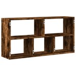 vidaXL Étagère murale chêne fumé 100x25x50 cm bois d'ingénierie