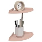 vidaXL Étagère Flottante d'Angle 2 pc Rose 18 x 18 x 2 cm