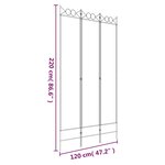 vidaXL Cloison de séparation 3 panneaux Anthracite 120x220 cm Tissu