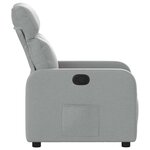 vidaXL Fauteuil inclinable Gris clair Tissu