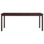 vidaXL Table à manger Marron foncé 180x90x73 cm Bois de pin