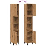 vidaXL Armoire de salle de bain chêne artisanal 30x30x190 cm