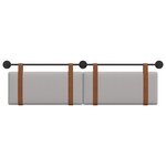 vidaXL Tête de lit suspendue Gris nuage PU antique