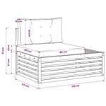 vidaXL Canapé d'extérieur extrémité Naturel 115 x 83 x 73 cm