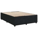vidaXL Sommier à lattes de lit avec matelas Noir 140x200 cm Velours