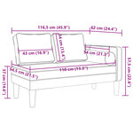 vidaXL Chaise longue avec coussins gris foncé velours