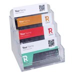 Distributeur De Cartes De Visite 4 Cases - Cristal - Exacompta