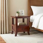 vidaXL Cabinet de chevet avec tiroir Marron 40 x 40 x 45 5 cm