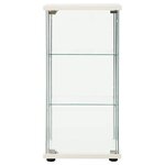 vidaXL Armoire de rangement Verre trempé Blanc