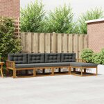 vidaXL Ensemble de canapés d'extérieur 5 pc Naturel et Anthracite