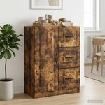 vidaXL Buffet Chêne fumé 66 x 34 5 x 87 cm Bois d'ingénierie