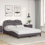 vidaXL Cadre de lit Viana sans matelas gris 120x200 cm similicuir