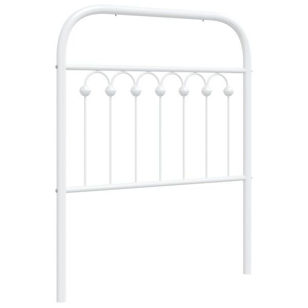 vidaXL Tête de lit métal blanc 80 cm