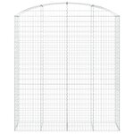 vidaXL Panier de gabions arqué 200x50x220/240 cm Fer galvanisé