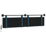 vidaXL Tête de lit suspendue Avec lumière LED Bleu Velours