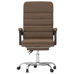 vidaXL Fauteuil de massage inclinable de bureau Marron Tissu