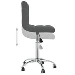 vidaXL Chaise pivotante de bureau Gris foncé Tissu