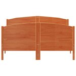 vidaXL Cadre de lit sans matelas cire marron 135x190cm bois pin massif