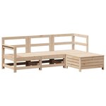 vidaXL Salon de jardin 4 Pièces bois massif de pin