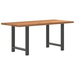 vidaXL Table à manger marron clair bois de chêne massif rectangulaire