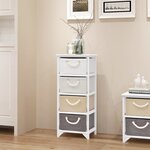 vidaXL Armoire de rangement 4 tiroirs Bois