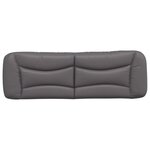 vidaXL Coussin de tête de lit gris 160 cm similicuir
