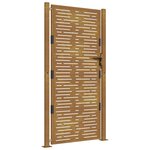 vidaXL Portail de jardin 105x205 cm acier corten conception de carré