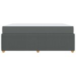 vidaXL Cadre de lit avec matelas Gris foncé 180 x 200 cm tissu