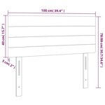 vidaXL Tête de lit à LED Gris foncé 100x5x78/88 cm Tissu