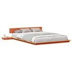 vidaXL Cadre de lit Marron 150 x 200 cm bois