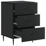 vidaXL Cabinet de chevet Noir 43 x 41 x 66 5 cm Bois d'ingénierie