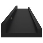 vidaXL Étagères murales 4 Pièces Noir 60x9x3 cm