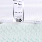 vidaXL Surmatelas Blanc et vert 200 x 200 cm Tissu Jacquard