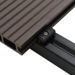 vidaXL Panneaux de terrasse creux WPC 10 m² 2 2 m Marron foncé