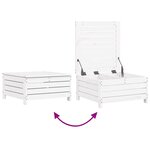 vidaXL Salon de jardin 6 Pièces blanc bois de pin massif