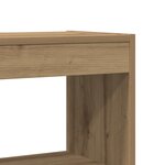 vidaXL Bibliothèque Chêne artisanal Bois massif 100 x 30 x 198 cm