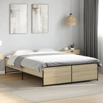vidaXL Cadre de lit sans matelas chêne sonoma 120x190 cm