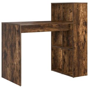 vidaXL Bureau Chêne fumé 108 x 55 x 103.5 cm Bois d'ingénierie