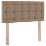 vidaXL Lit avec rangement et matelas Cappuccino 90 x 200 cm