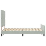 vidaXL Cadre de lit avec tête de lit Gris clair 120 x 200 cm Velours