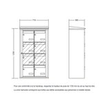 Bloc collectif Leabox  2x4  grade 3  simple face  Extérieur  fixation murale  Rouge brun RAL 3011 finition brillante