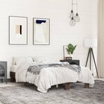 vidaXL Cadre de lit chêne marron 120x190 cm bois d'ingénierie et métal