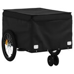 vidaXL Remorque de vélo noir 30 kg fer