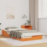 vidaXL Cadre de lit surélevé Marron cire 100 x 210 cm