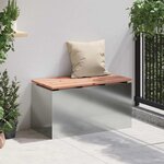 vidaXL Banc de jardin Argent 80 x 40 x 43 cm Acier galvanisé