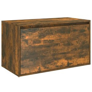 Banc banquette d'entrée 80 x 40 x 45 cm chêne fumé bois d'ingénierie 02_0010772