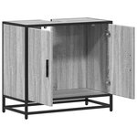 vidaXL Armoire de lavabo de salle de bain sonoma gris 65x33x60 cm
