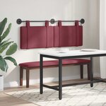 vidaXL Tête de lit suspendue Bordeaux Tissu