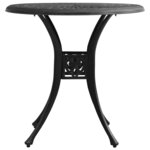 vidaXL Ensemble de bistro 5 Pièces Aluminium coulé Noir