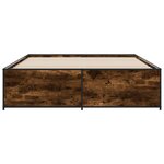 vidaXL Cadre de lit sans matelas chêne fumé 140x200 cm